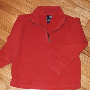 Red pull over medium weight long sleeve